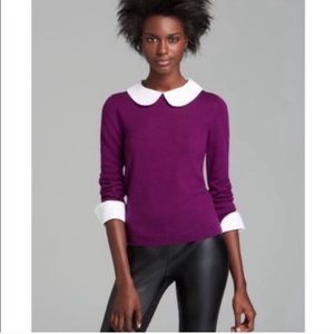 Alice + Olivia Purple Peter Pan Collar Sweater XS